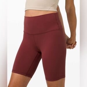 Lululemon Align High Rise Short 8” in Red Merlot
